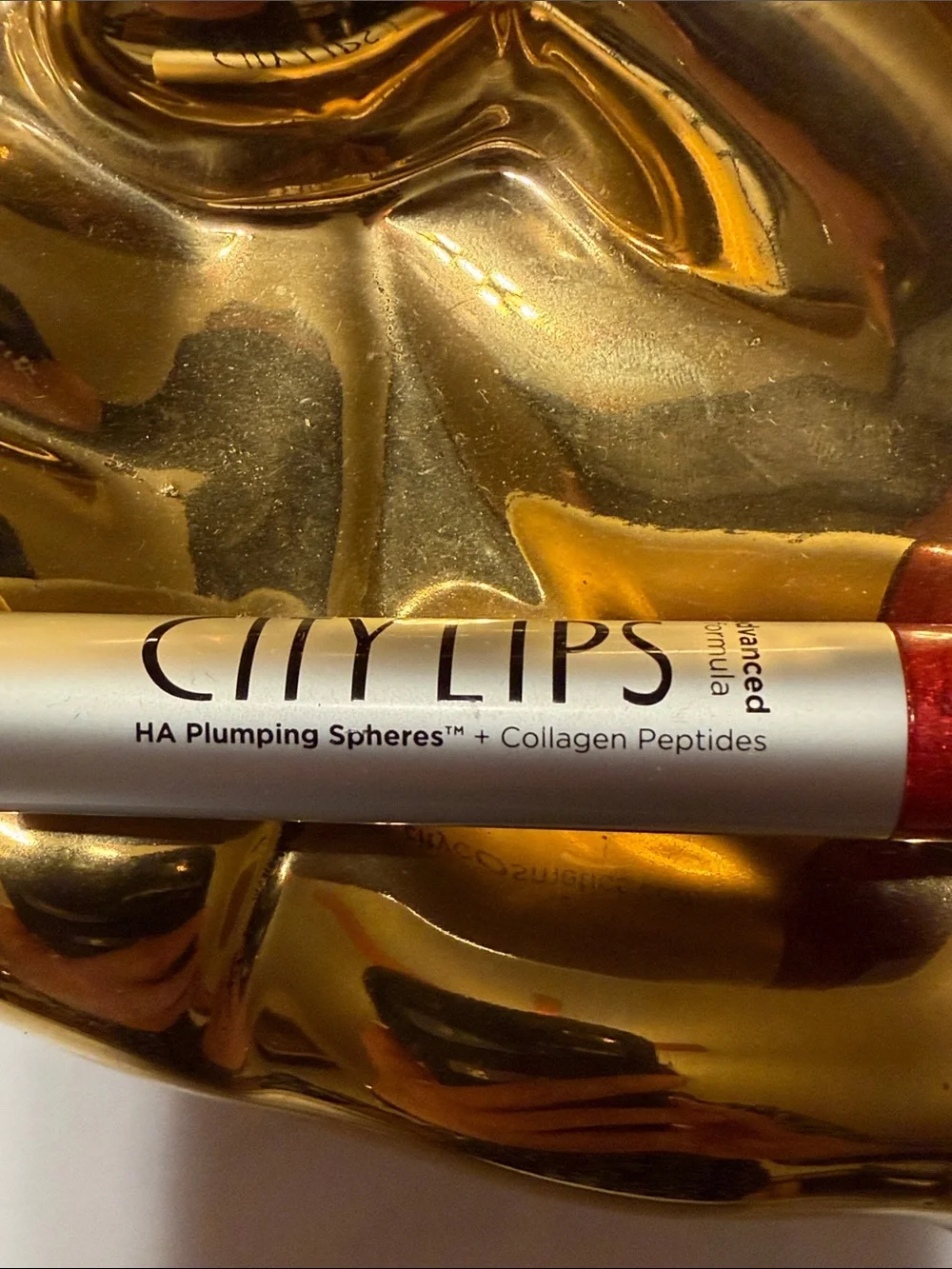 City Lips. Advanced Formula Lip Plumper - Shimmering Red Holly. NWOB
